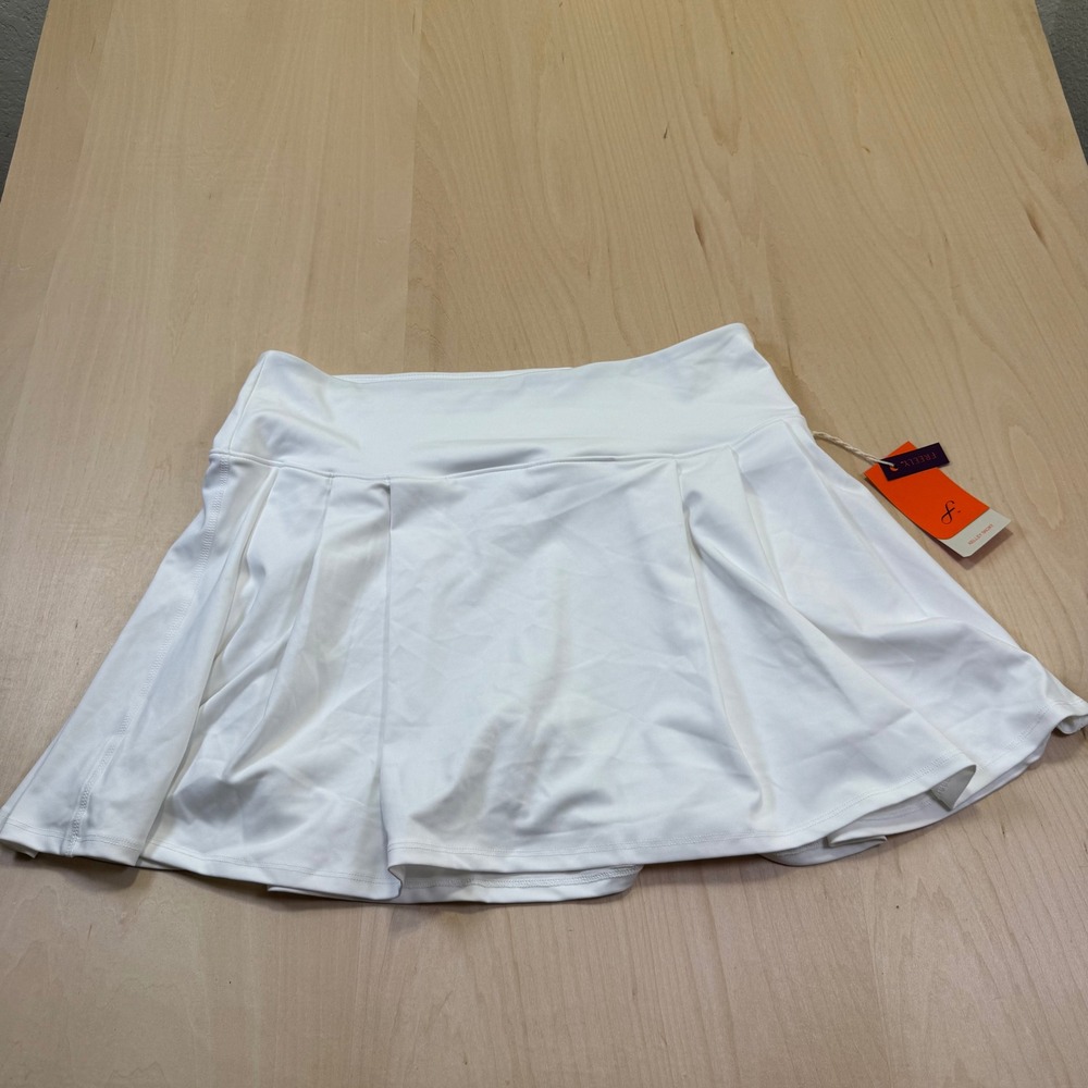 Freely Kelley Skort XLARGE Womens White Pleated Gym Golf Tennis‎ Pockets